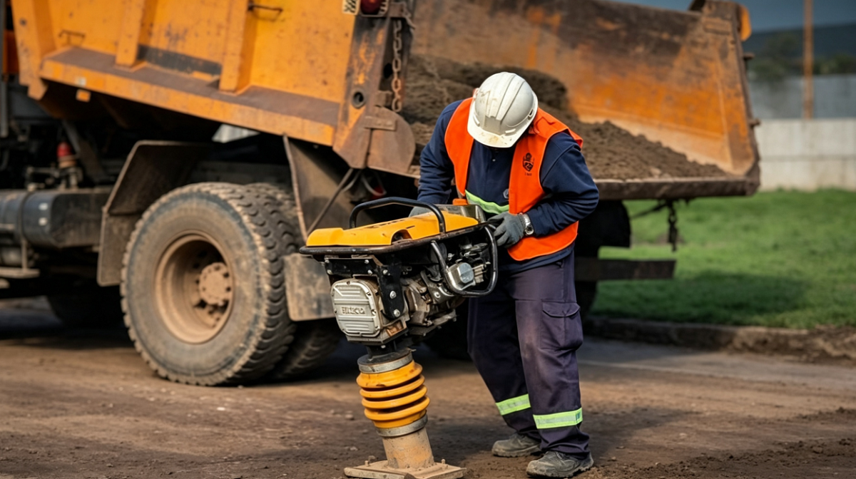 Cuadrillas municipales trabajando en la reparación de calles en Salto tras las lluvias