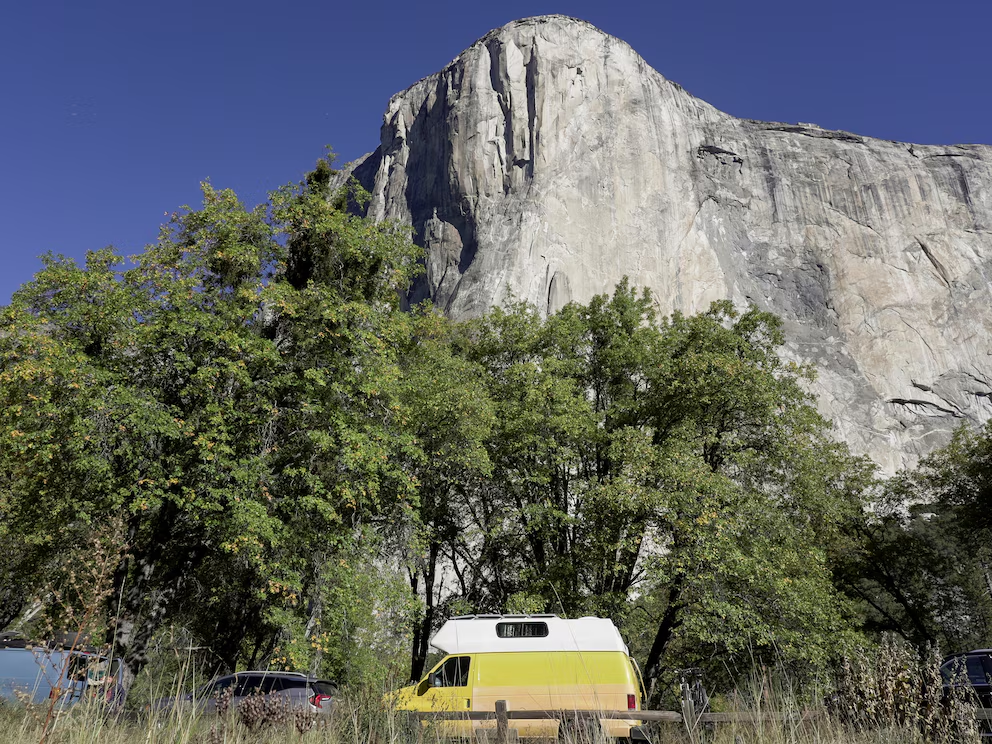 Vista del Parque Nacional Yosemite afectado por las proyecciones del fenómeno de El Niño.