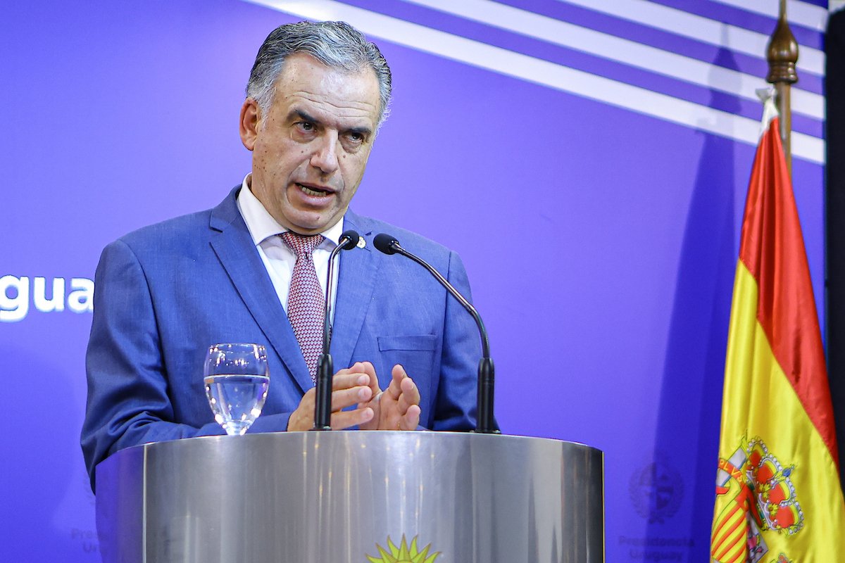 El presidente Yamandú Orsi durante una actividad oficial en el país.