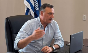 Intendente de Salto Carlos Albisu en actividades oficiales