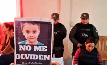 Laudelina Peña declarando entre lágrimas ante el Tribunal por la causa Loan.