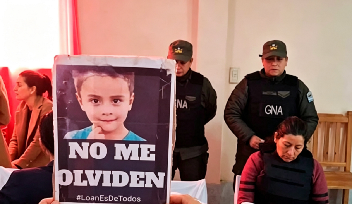 Laudelina Peña declarando entre lágrimas ante el Tribunal por la causa Loan.