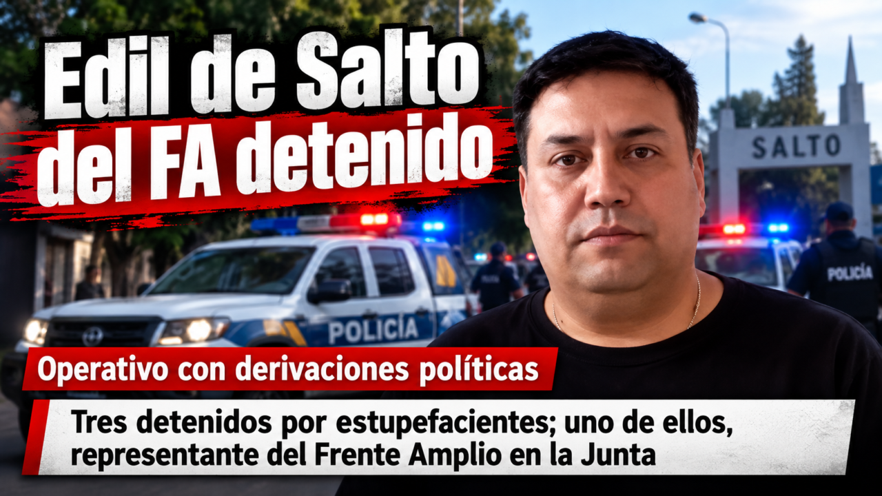 El procedimiento realizado en Salto terminó con varias detenciones y tuvo fuertes derivaciones políticas por la participación del entonces edil Álvaro Godoy.