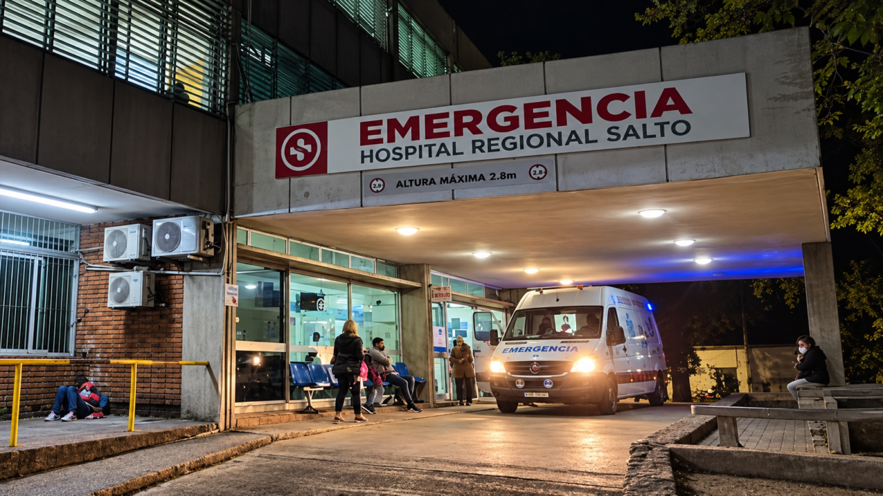 Fachada principal del Hospital Regional de Salto en Uruguay.